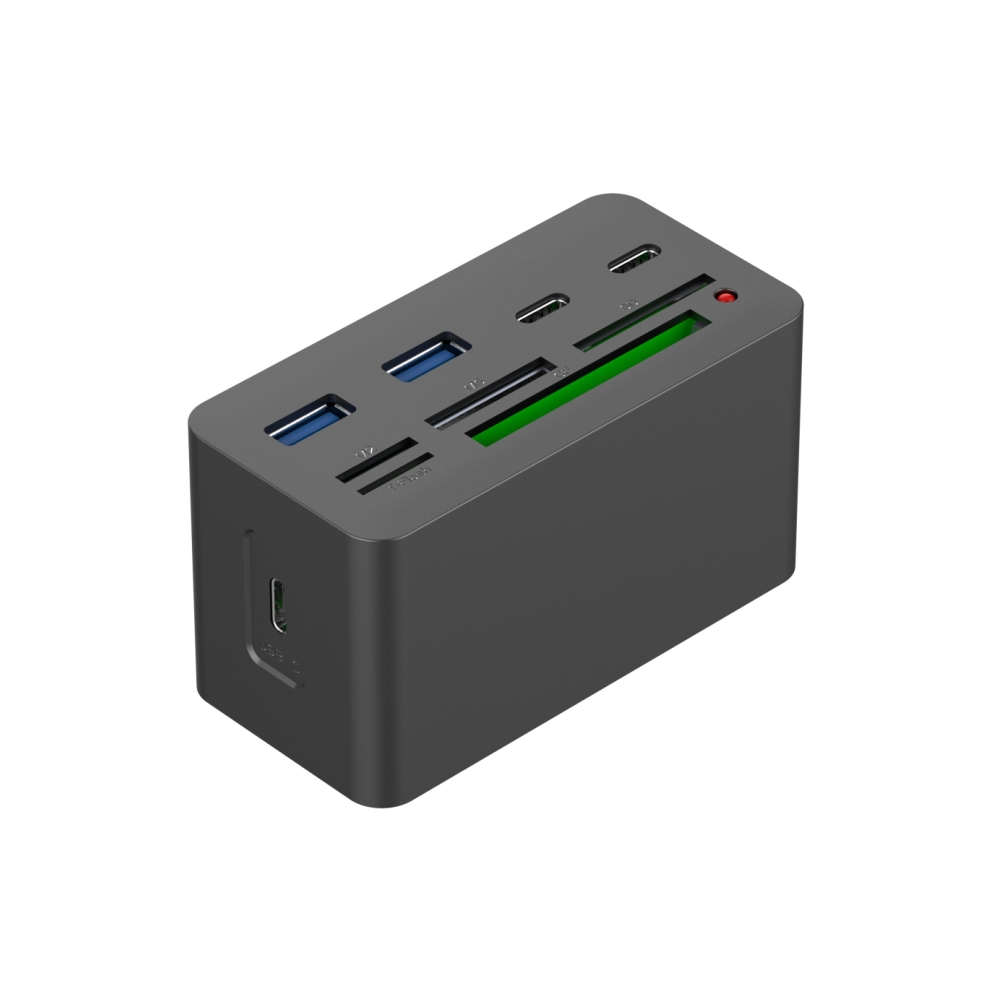 All-in-one USB Type C Card Reader   4-port 5Gbps Hub Combo