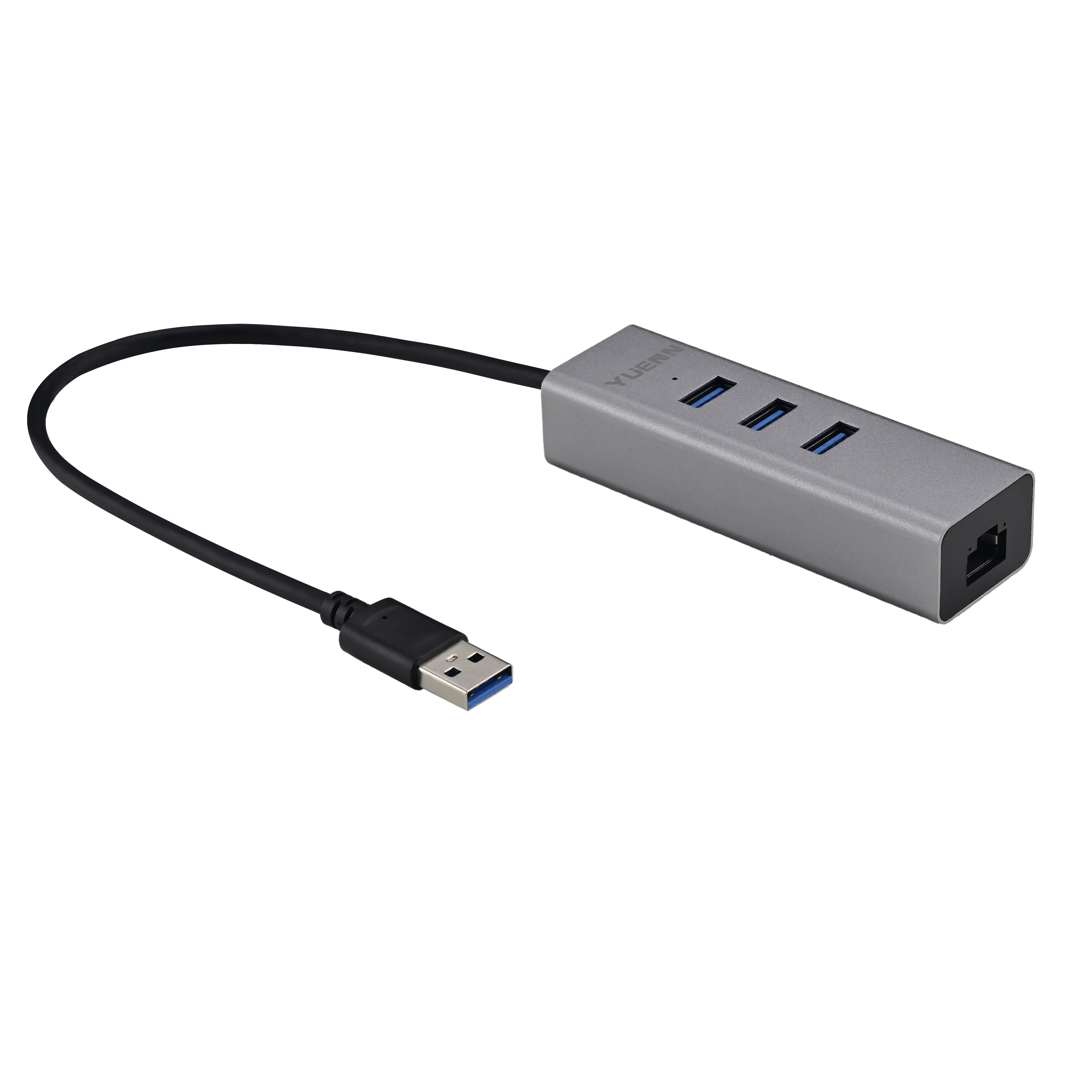 USB 3.0 hub 3 Port + Gigabit Ethernet Adapter, Aluminum