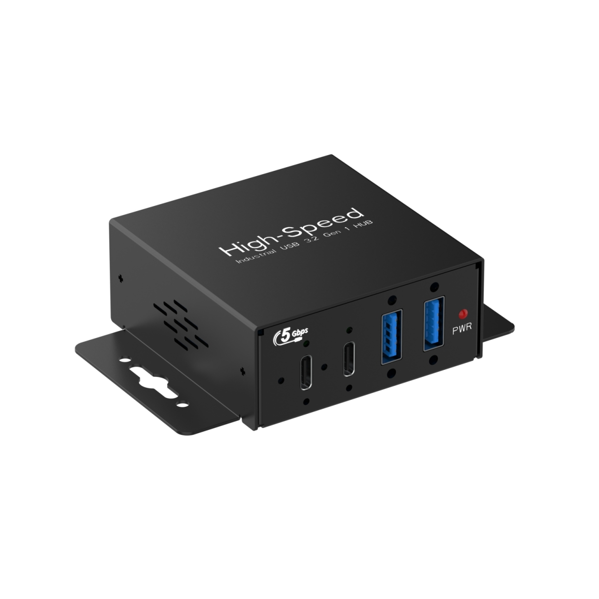 Industrial 4-Port USB 3.2 Gen 1 Mini Hub, 2C2A