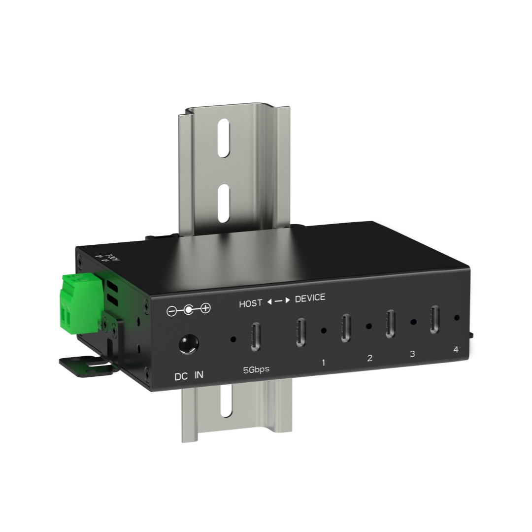 Industrial 4-Port USB 3.2 Gen 1 Type C Hub