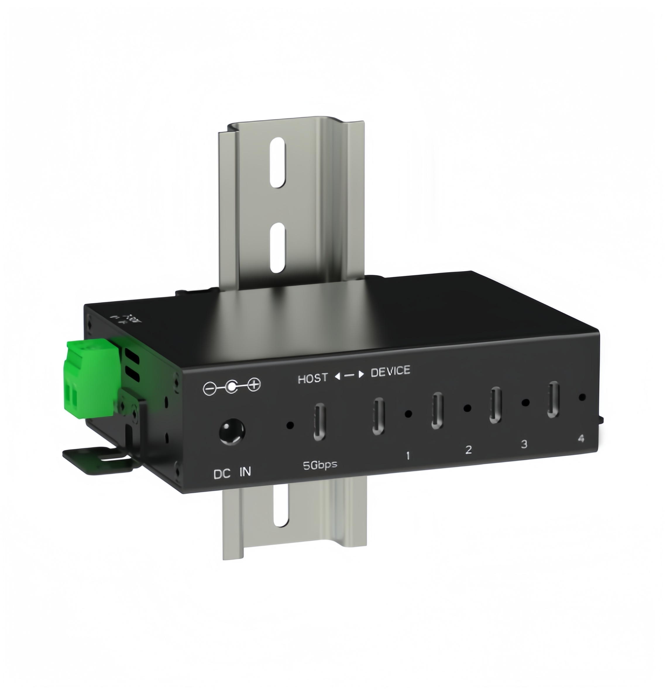 Industrial 4-Port USB 3.2 Gen 1 Type C Hub