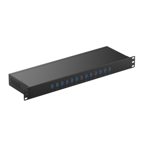 Industrial 19-inch Rack Mount 13-Port USB 3.2 Gen 1 Hub