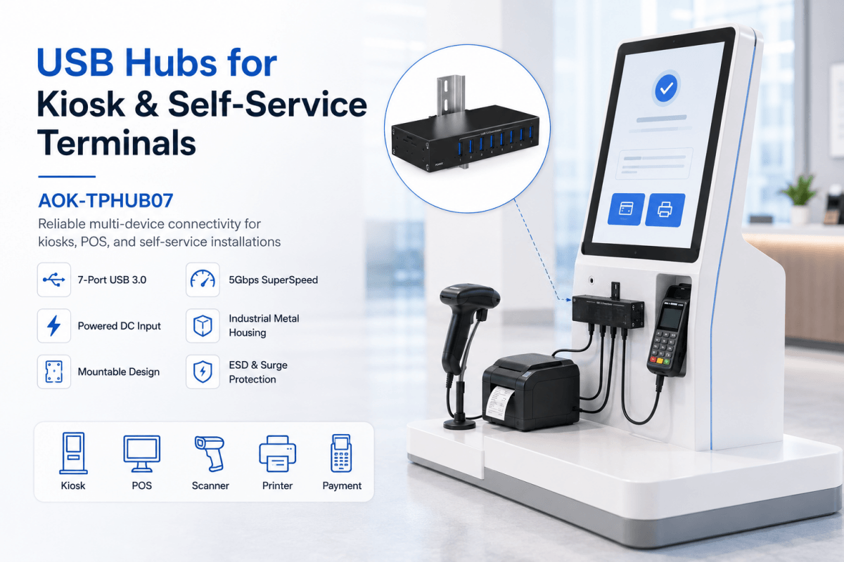 USB Hubs for Kiosk & Self-Service Terminals