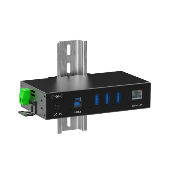  Industrial USB 3.2 Gen 1 Hub with 3x USB-A & Gigabit Ethernet